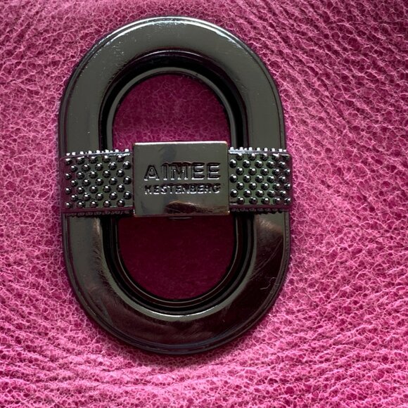 Aimee Kestenberg Leather Shoulder Crossbody Purse Bag All For Love Pink - Picture 3 of 12